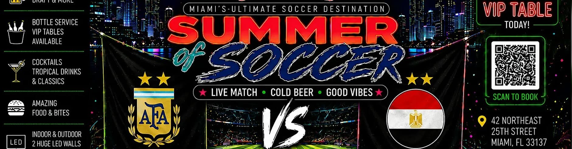 Argentina vs. Egypt • Summer of Soccer Watch Party at La Tropical Miami