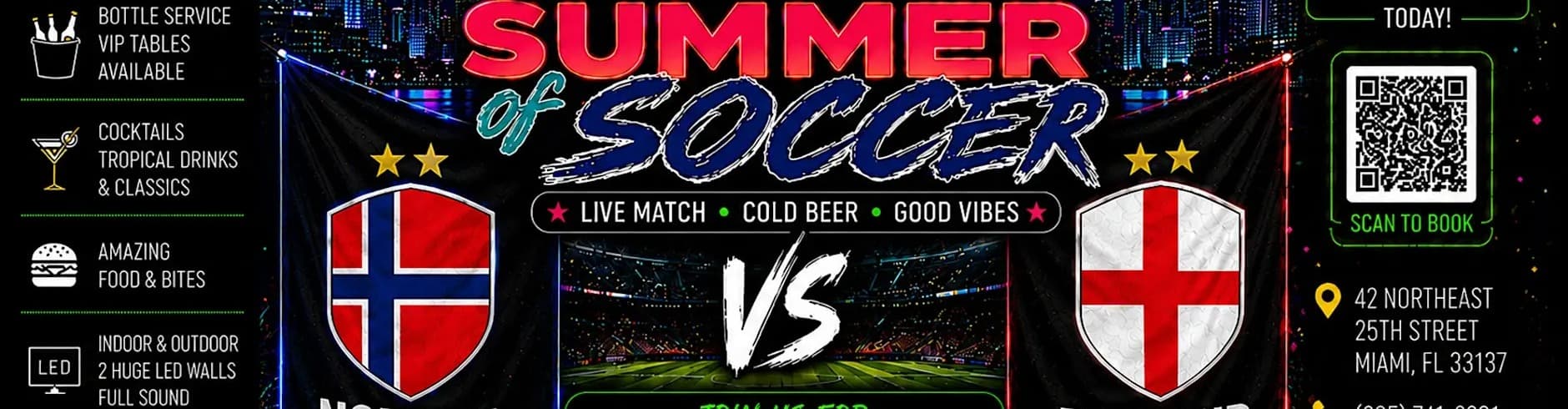 Norway vs. England • Summer of Soccer Watch Party at La Tropical Miami