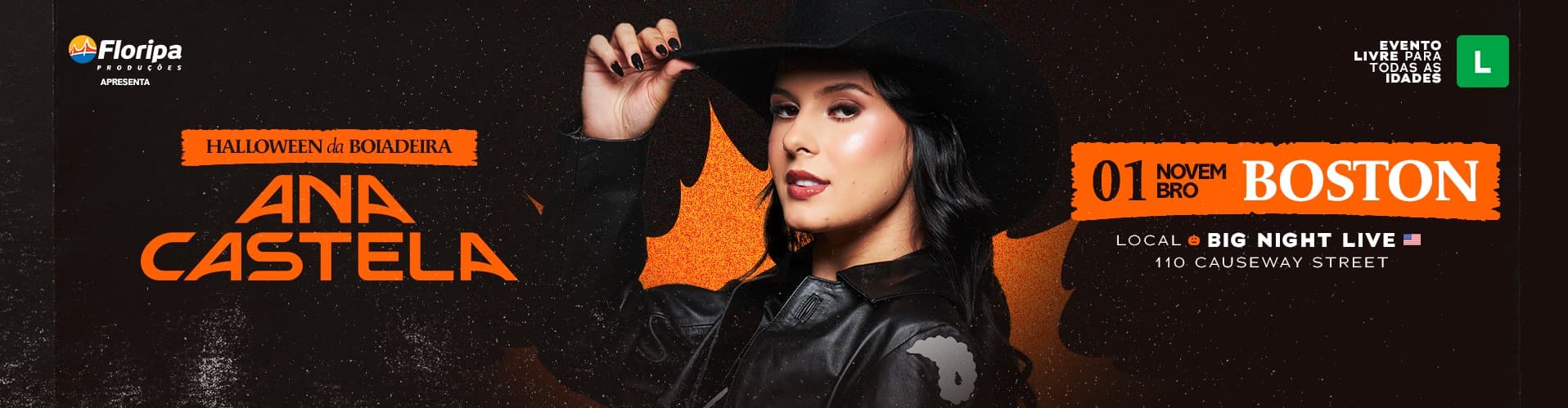 Ana Castela em Boston — Halloween 2026